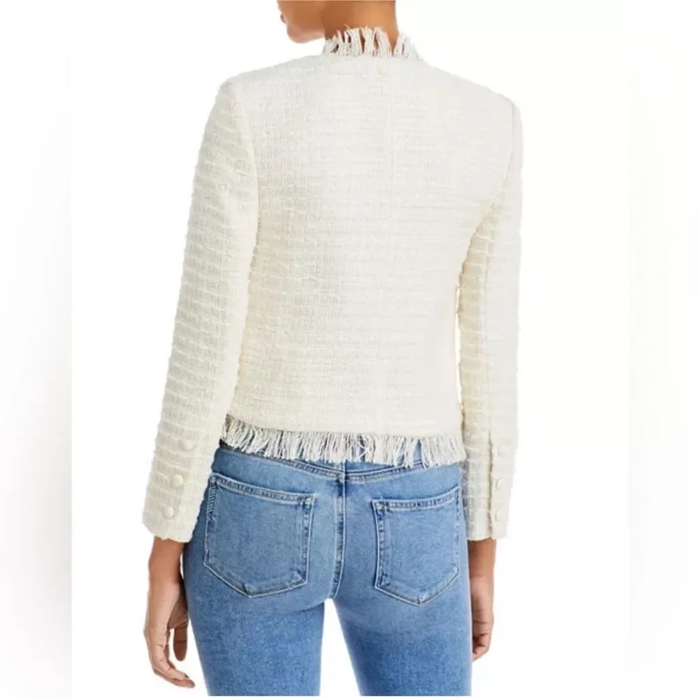 L'Agence Angelina Fringe Trim Blazer, New, Size 4 - Picture 8 of 9